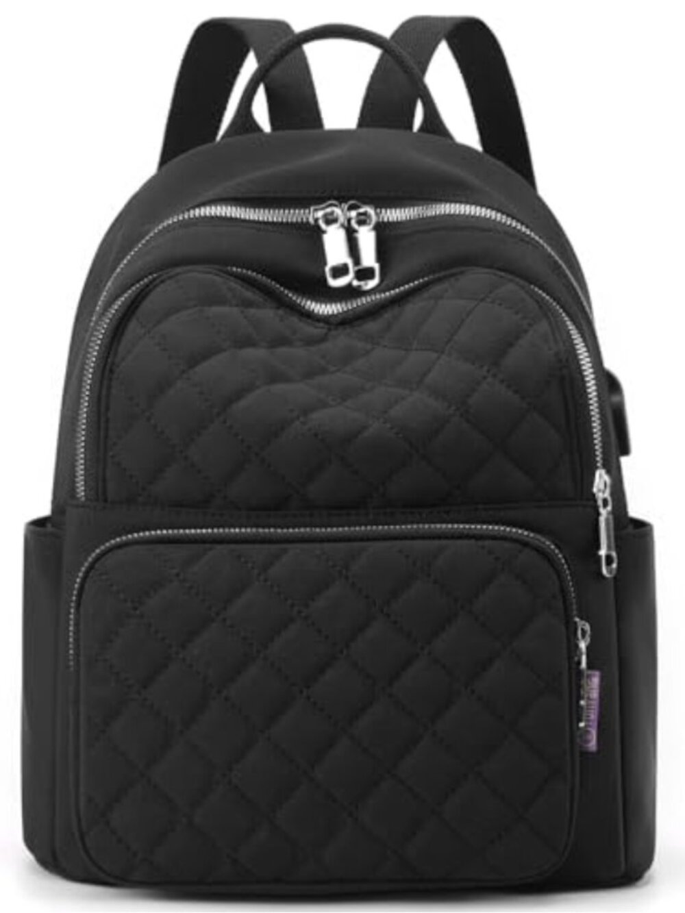Small Nylon Backpack Purse Waterproof Casual Travel Daypack USB